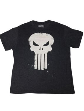 Marvel Punisher Skull Graphic Tee Black SZ XL
